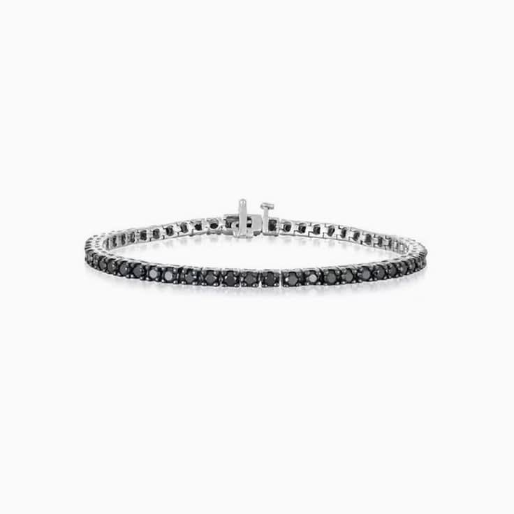 3 Carat Black Diamond Tennis Bracelet