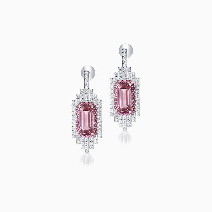 Pink Tourmaline Drop Earrings
