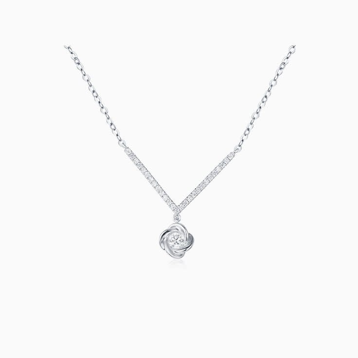 Diamond Flower Necklace