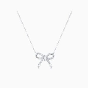 Diamond Bow Necklace