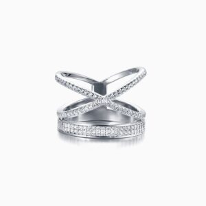 Crossover Diamond Ring