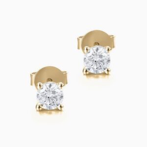 Classic round brilliant cut diamond studs