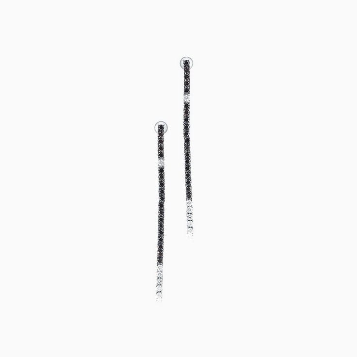 Black Diamond Strand Earrings