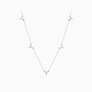 Three Stone Diamond Necklace