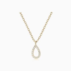 Tear drop diamond necklace