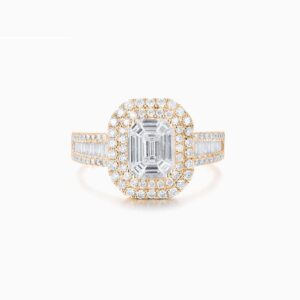Emerald Cluster Diamond Ring