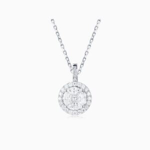 Round Diamond Cluster Pendant