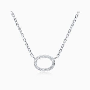 Oval Diamond Necklace