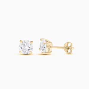 1 Carat Round Diamond studs