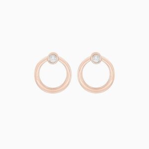 Circle Shape diamond studs F1172
