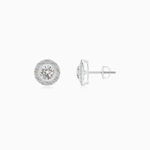Bezel set halo studs